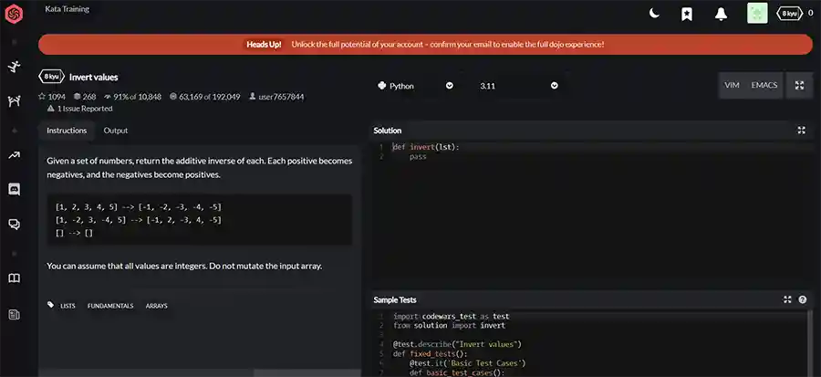 Сервис Codewars для практики