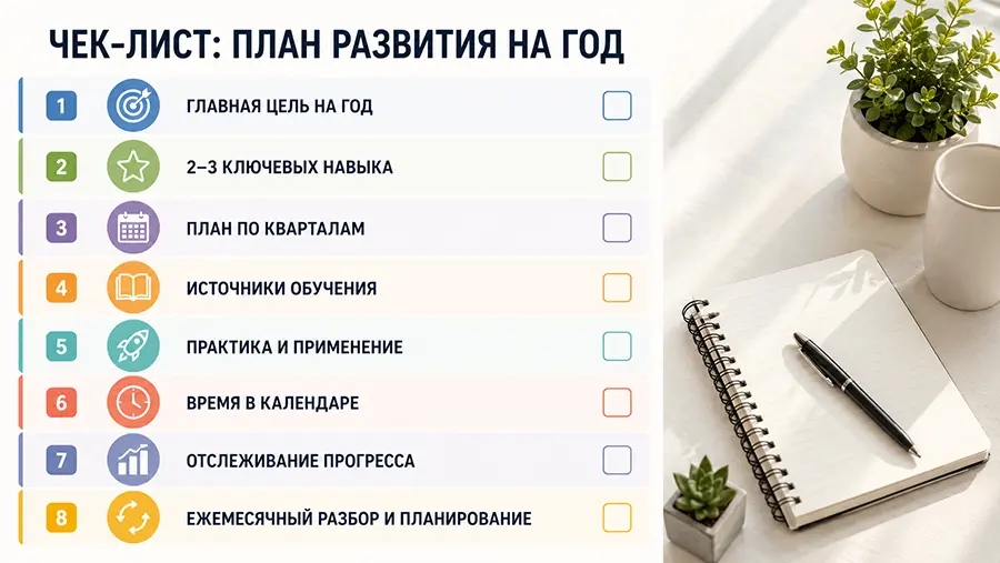 Чек-лист как составить план развития на год