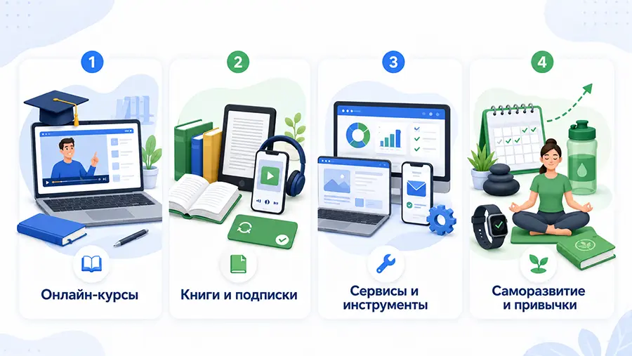 Простые ниши партнерских программ для новичков: курсы, книги, сервисы, саморазвитие