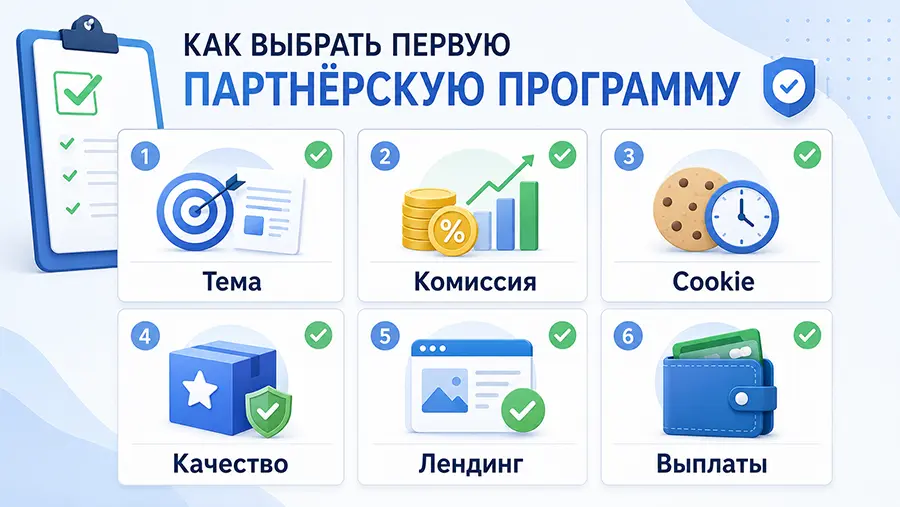 Партнерские программы для новичков. Чек-лист выбора